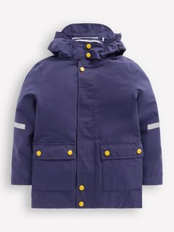 Mini Boden Kids' Waterproof Fisherman's Jacket, College Navy, College Navy