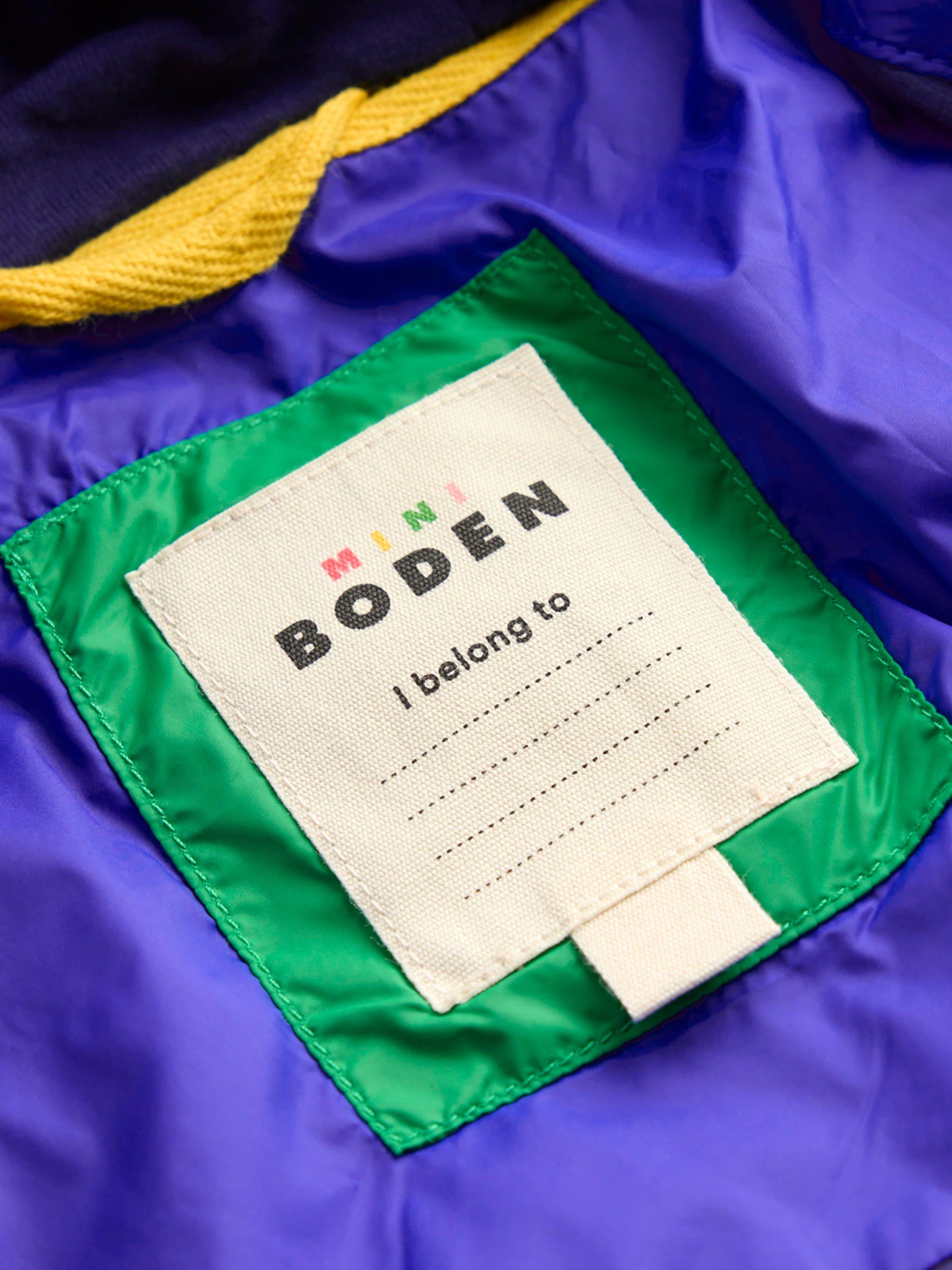 Product image 4 of 5, which shows Mini Boden Kids' Quilted Borg Hooded Jacket, Natural Borg, 11-12 years