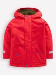 Mini Boden Kids' Borg Lined Hooded Anorak, Red