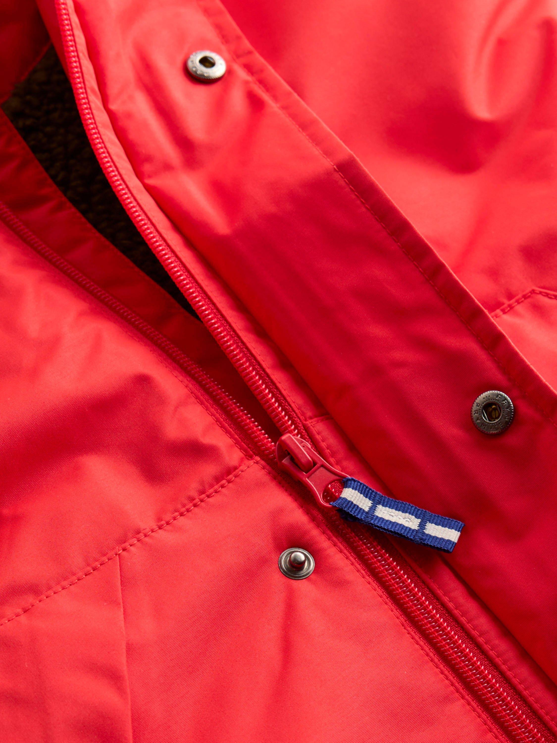 Product image 3 of 5, which shows Mini Boden Kids' Borg Lined Hooded Anorak, Red, 2-3 years