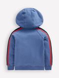 Mini Boden Kids' Rainbow Zip-up Hoodie, Blue River