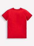 Mini Boden Kids' Cotton Glow In The Dark T-Shirt, Poppy Red Satellite