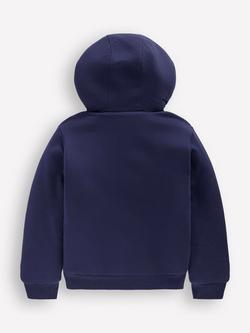 Mini Boden Kids' Borg Reversible Hooded Jacket, Navy - view 2, College Navy