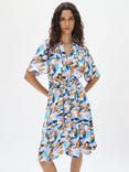 InWear SendraIW V-Neck Abstract Print Short sleeved Midi Dress