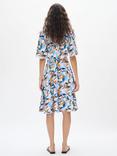 InWear SendraIW V-Neck Abstract Print Short sleeved Midi Dress