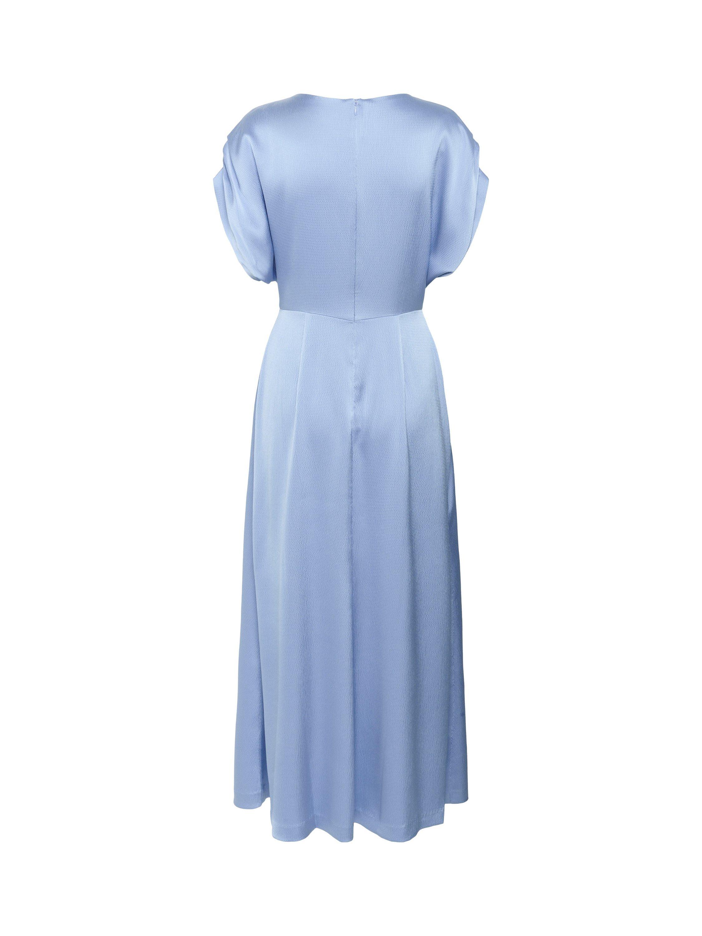 Product image 6 of 6, which shows InWear DakariIW Short Sleeved Flared Midi Dress, Mid Blue, 8