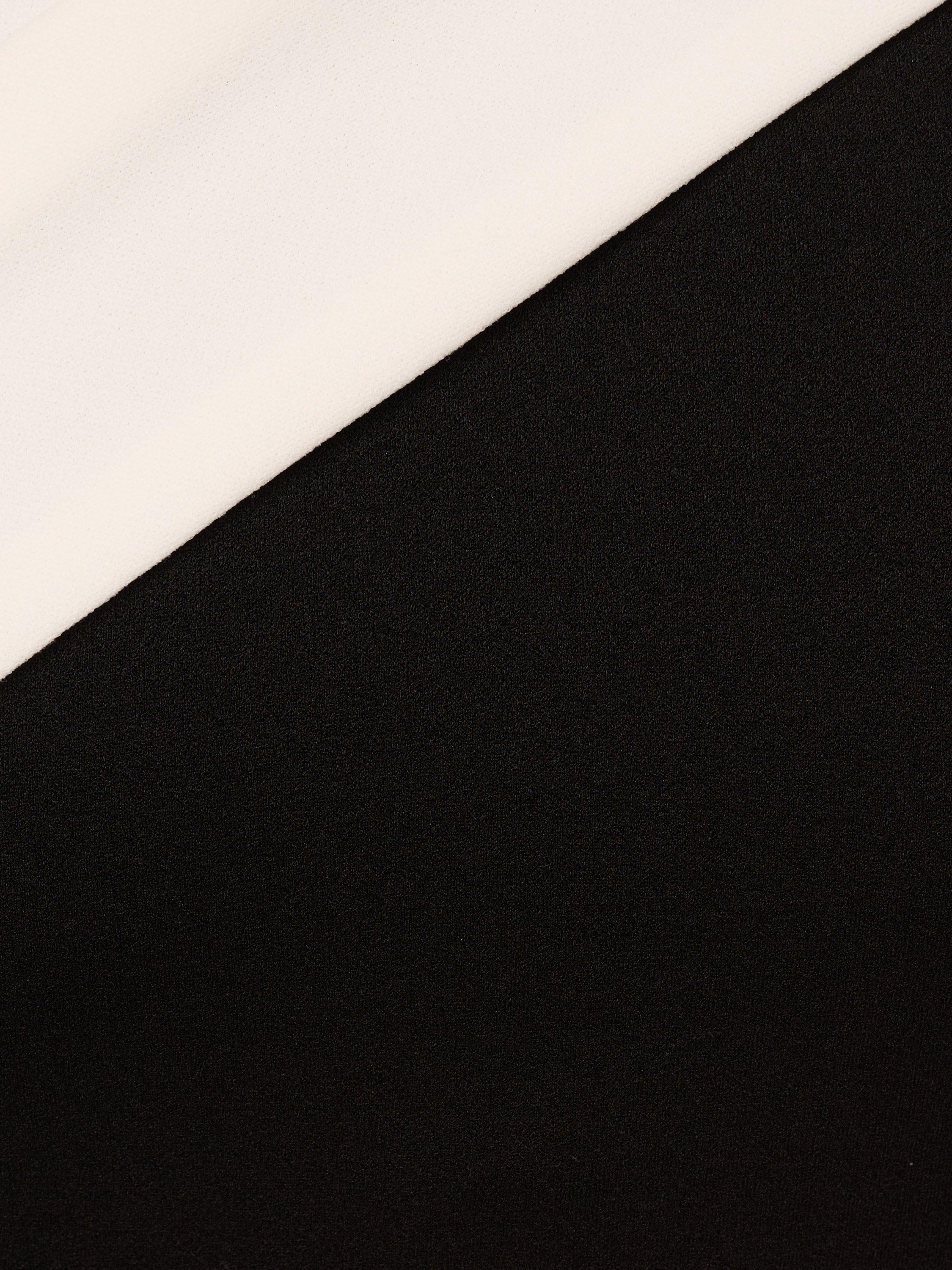 Product image 6 of 6, which shows Adrianna Papell Colour Block Crepe Bow Dress, Black/Ivory, 6