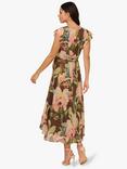 Adrianna Papell Floral Hi Low Dress, Brown/Multi
