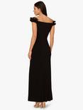 Adrianna Papell Bardot Neck Ruffle Trim Jersey Maxi Gown