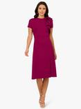 Adrianna Papell Ruffle Bodice Crepe Dress, Wildberry