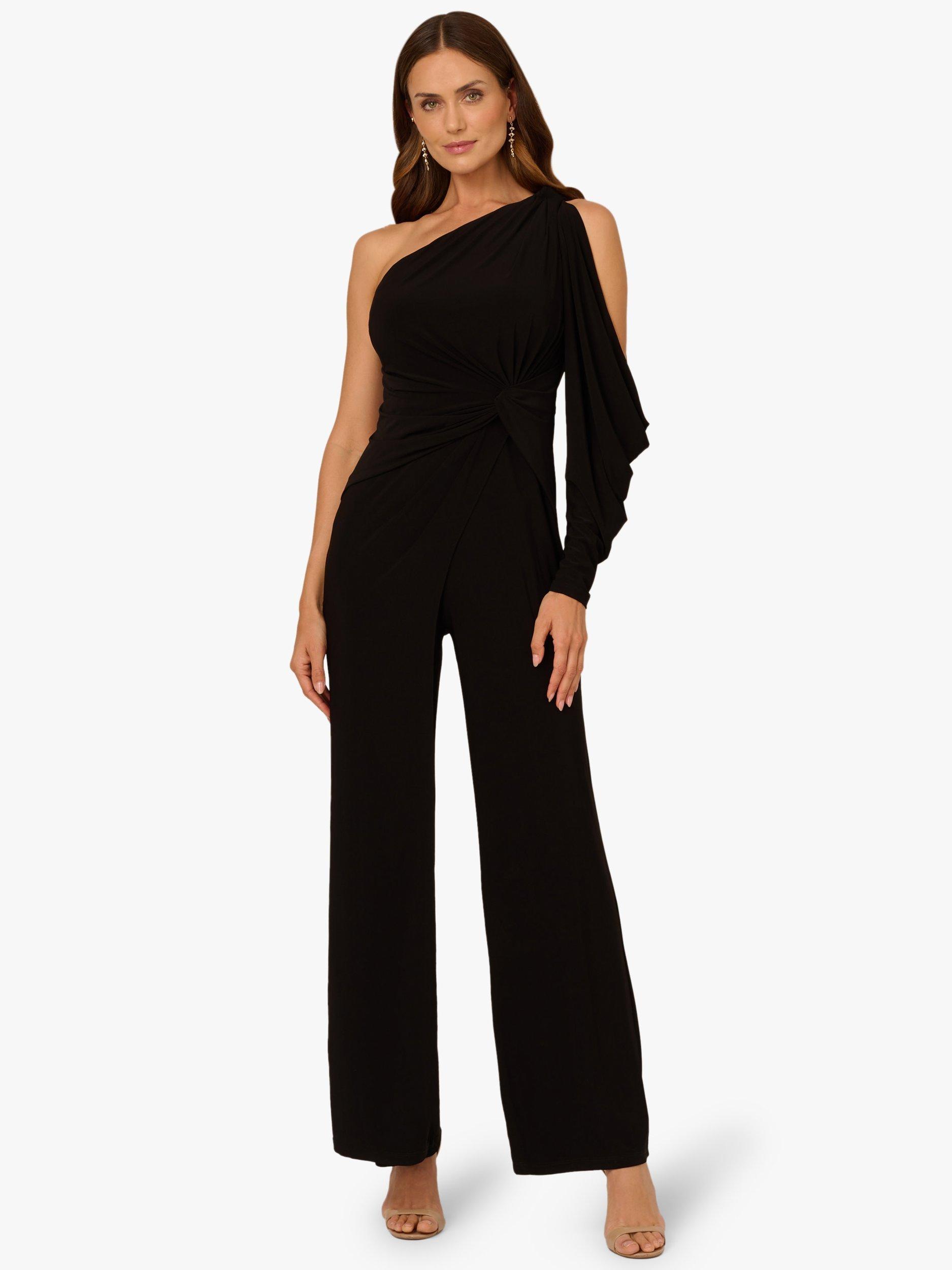 Adrianna Papell Cold Shoulder Wide Leg Fully Lined Jumpsuit