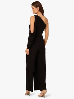 Adrianna Papell Cold Shoulder Wide Leg Fully Lined Jumpsuit - view 2, Black
