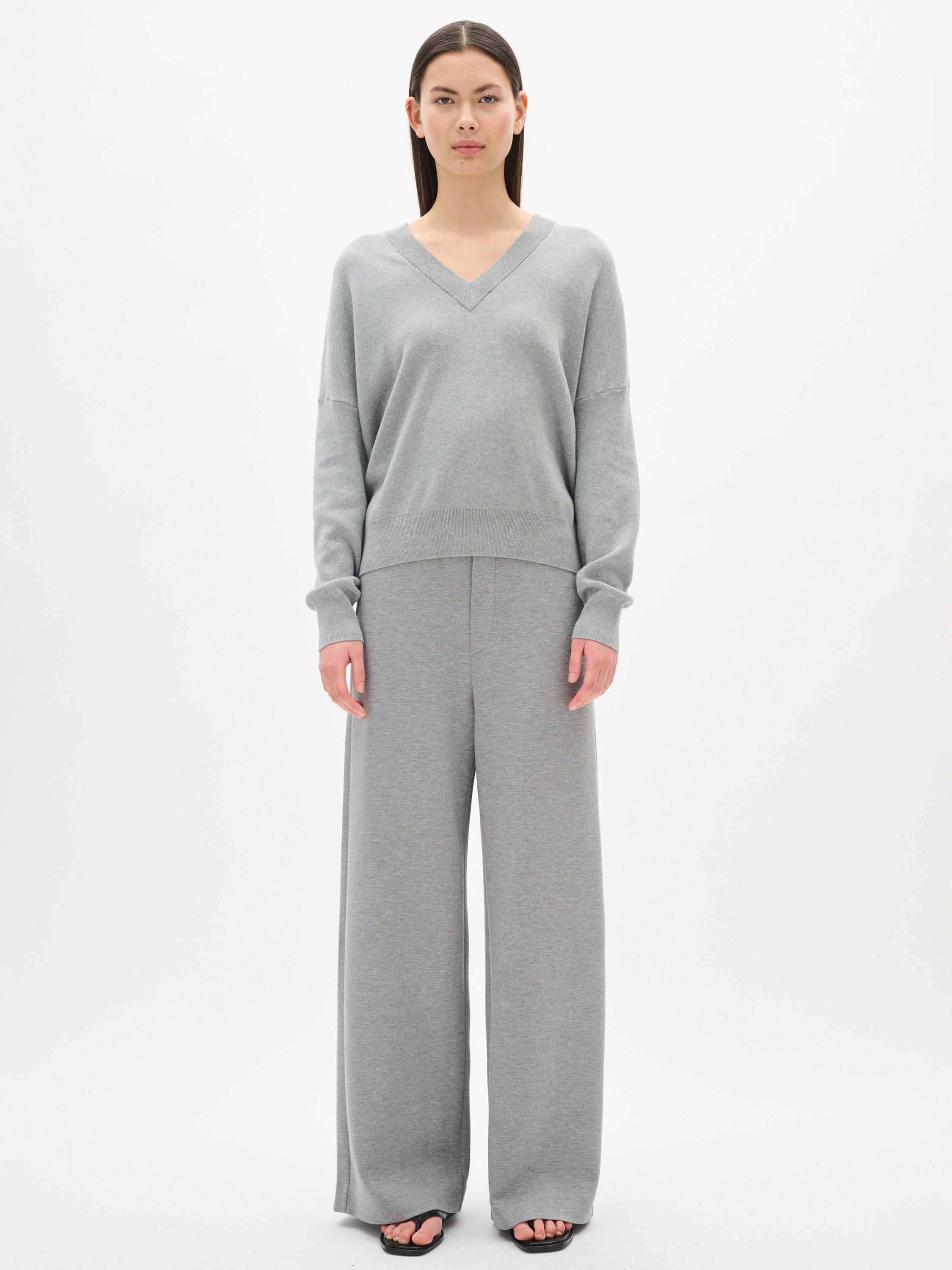 Product image 3 of 6, which shows InWear Foster V-Neck Jumper, Mid Grey, L