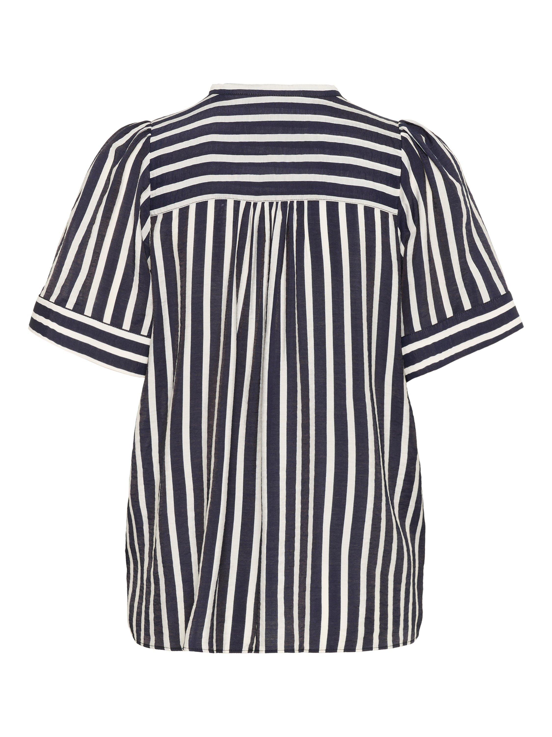 Product image 6 of 6, which shows InWear KilloIW Short Sleeved V-Neck Striped Top, Blue/Multi, 8