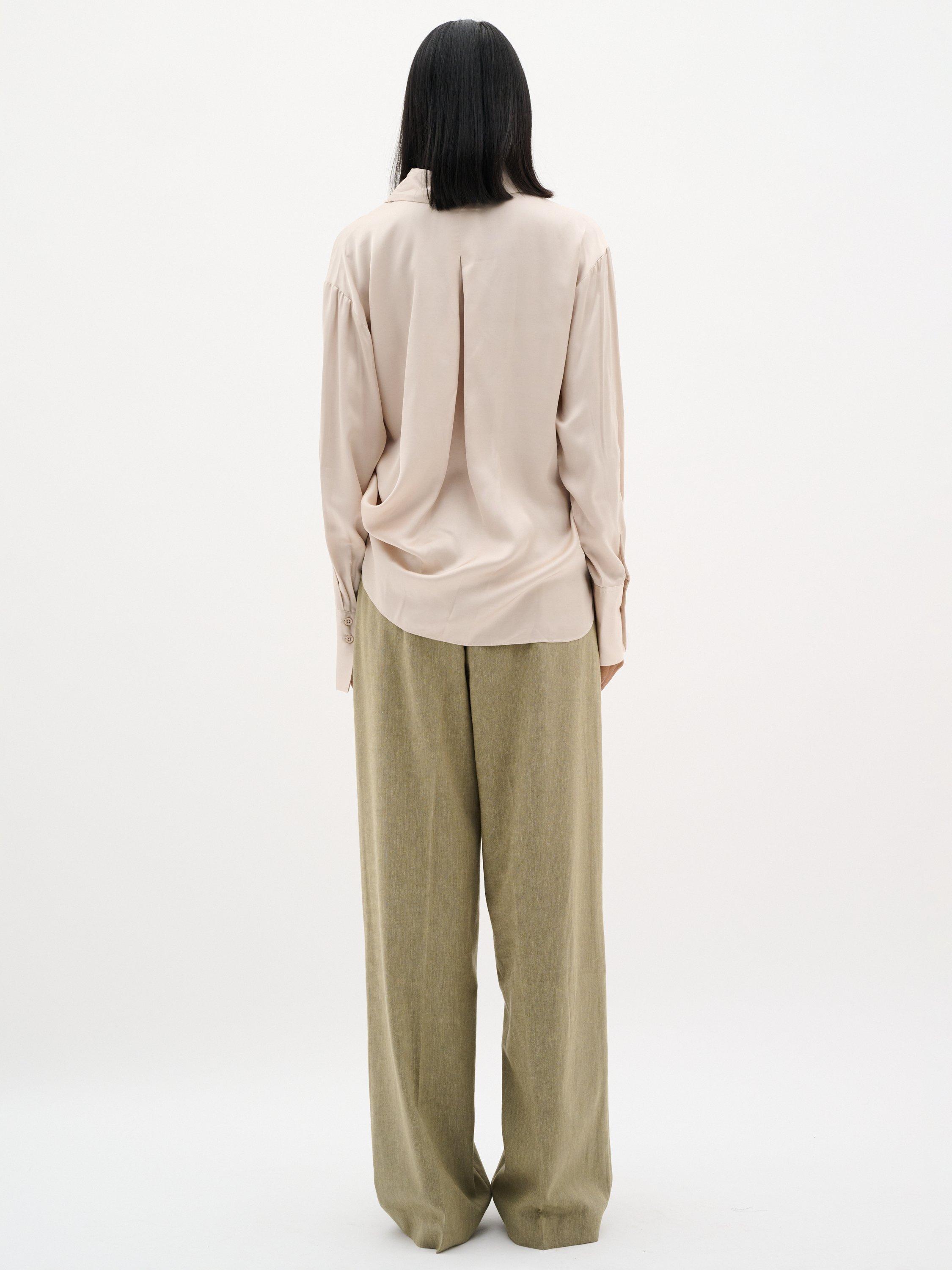 Product image 2 of 6, which shows InWear PaulineIW Long Sleeve Loose Fit Blouse, Beige, 8