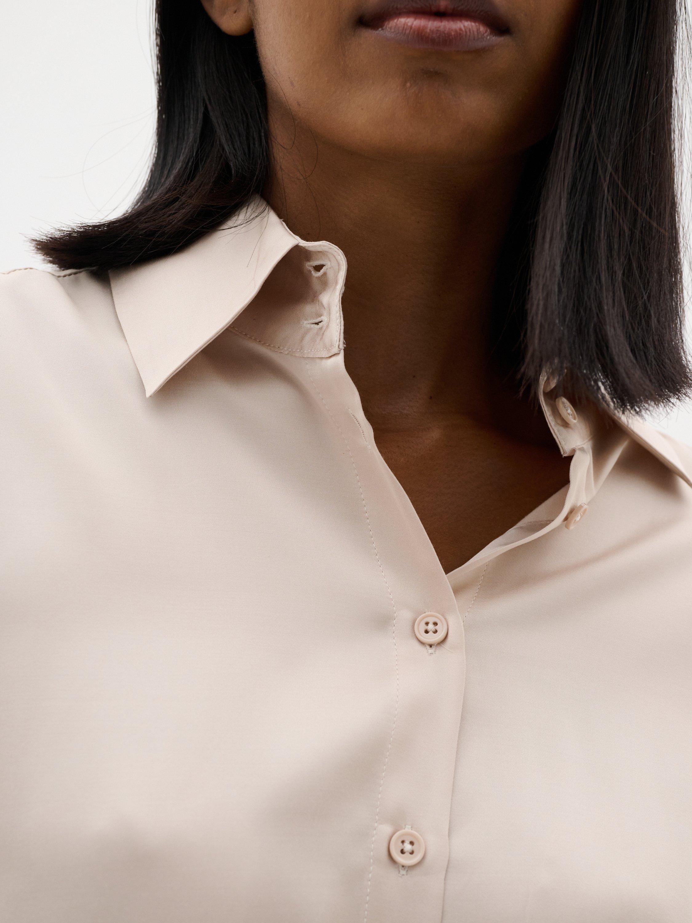 Product image 4 of 6, which shows InWear PaulineIW Long Sleeve Loose Fit Blouse, Beige, 8