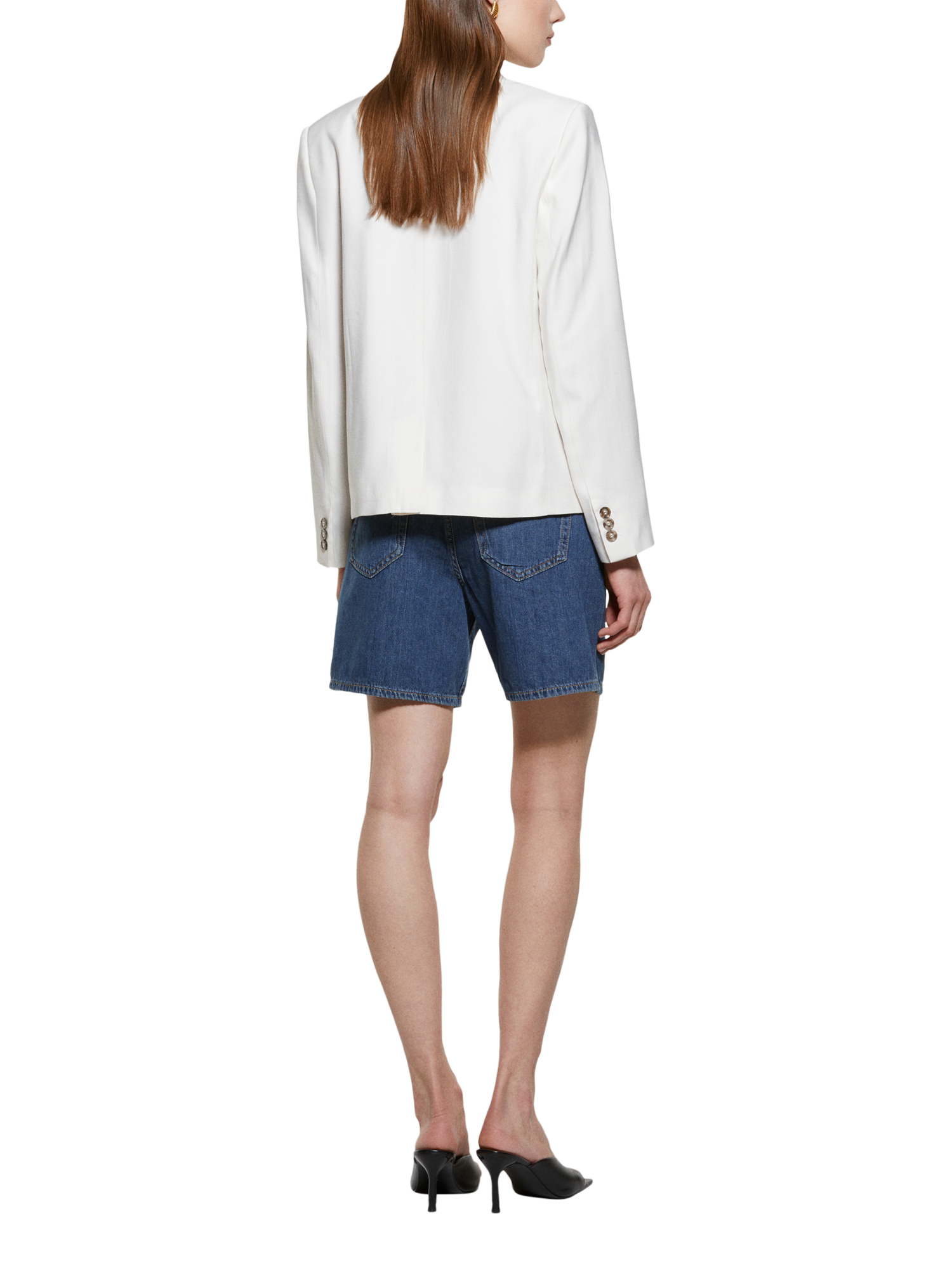 Product image 2 of 6, which shows SISLEY Regular Fit Denim Shorts, Blue, 27R