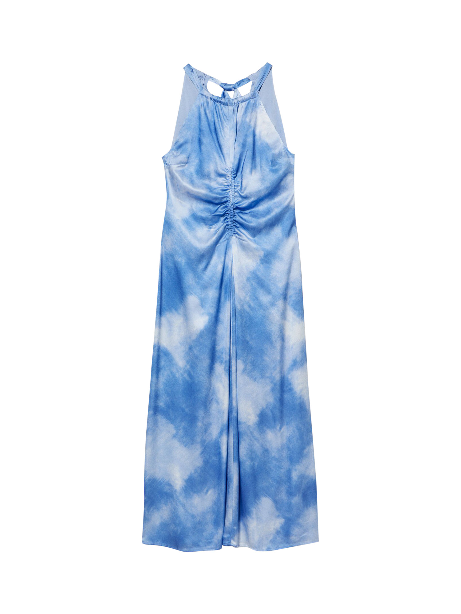 Product image 5 of 5, which shows SISLEY Abstract Ruched Satin Dress, Multi, 12
