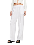 SISLEY Flared Pure Linen Trousers, White