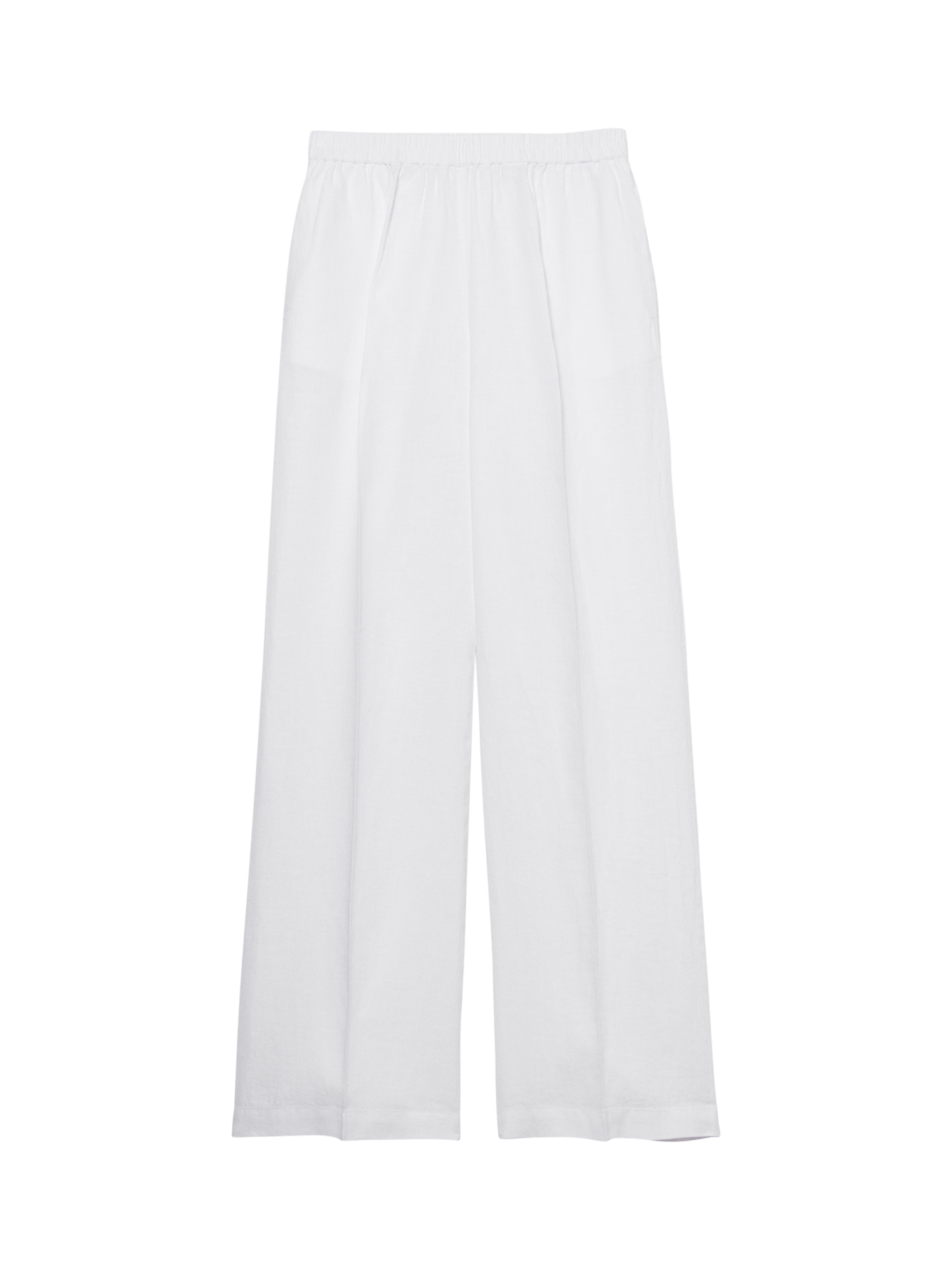 Product image 5 of 5, which shows SISLEY Flared Pure Linen Trousers, White, 8