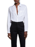 SISLEY Patch Pocket Pure Linen Shirt, White