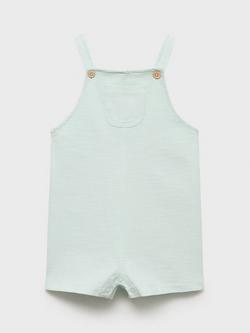 Mango Izmir Baby Cotton Dungaree, Green