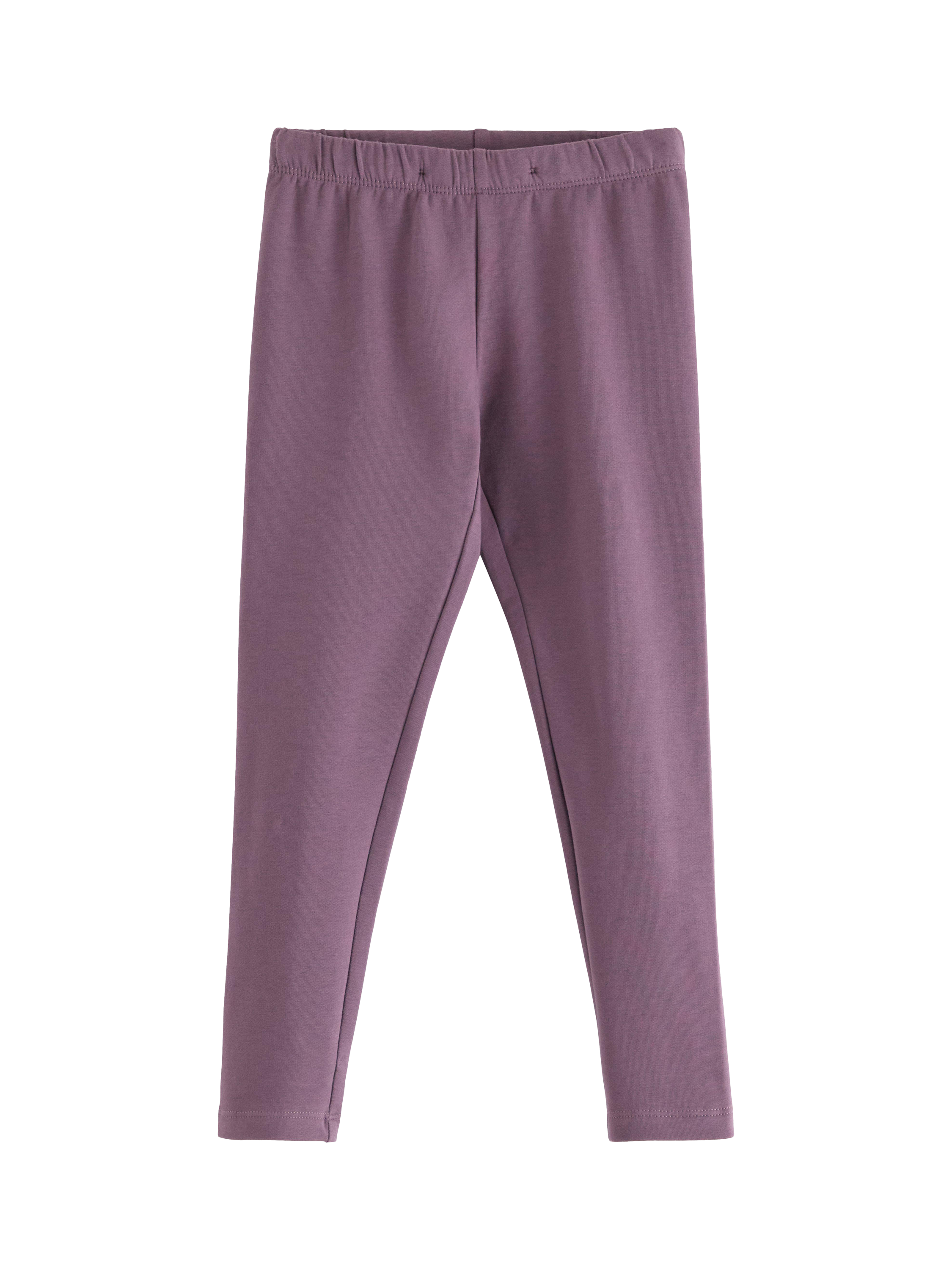 Product image 1 of 3, which shows Lindex Kids' Cotton Elasticated Leggings, Light Dusty Lilac, 3-4 years
