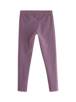 Lindex Kids' Cotton Elasticated Leggings - view 2, Light Dusty Lilac