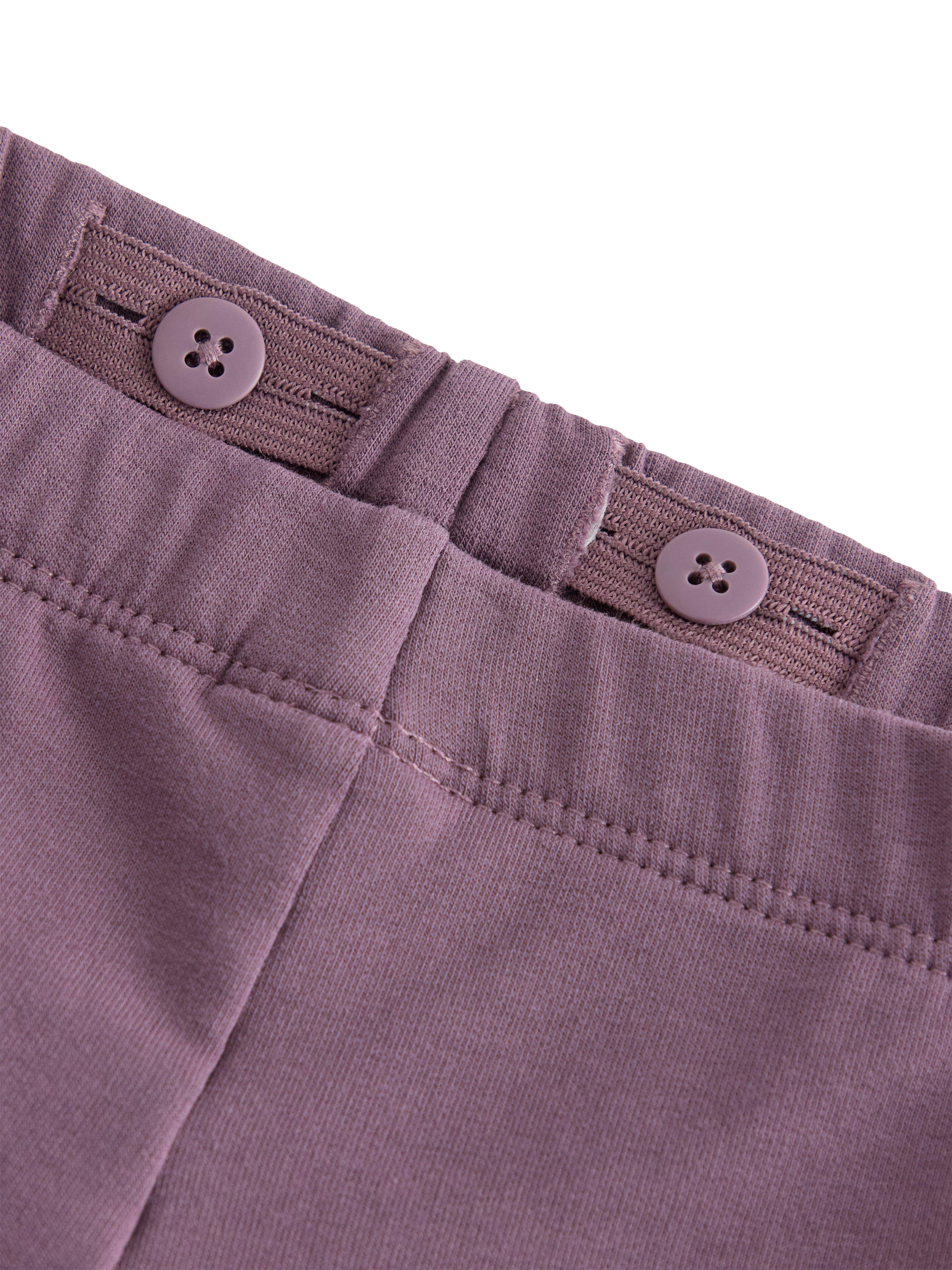 Product image 3 of 3, which shows Lindex Kids' Cotton Elasticated Leggings, Light Dusty Lilac, 3-4 years