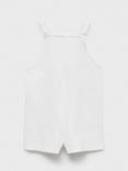 Mango Izmir Baby Cotton Dungaree, Natural White