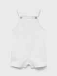Mango Izmir Baby Cotton Dungaree, Natural White