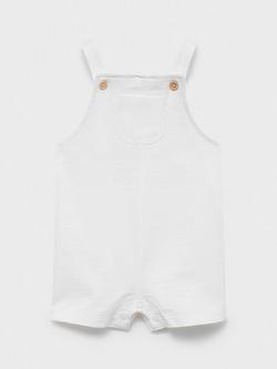 Mango Izmir Baby Cotton Dungaree - view 2, Natural White