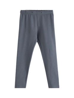 Lindex Kids' Cotton Elasticated Leggings, Dark Grey