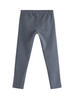 Lindex Kids' Cotton Elasticated Leggings - view 2, Dark Grey