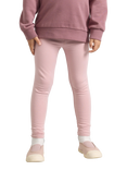 Lindex Kids' Brushed Cotton Elasticated Leggings, Dusty Pink