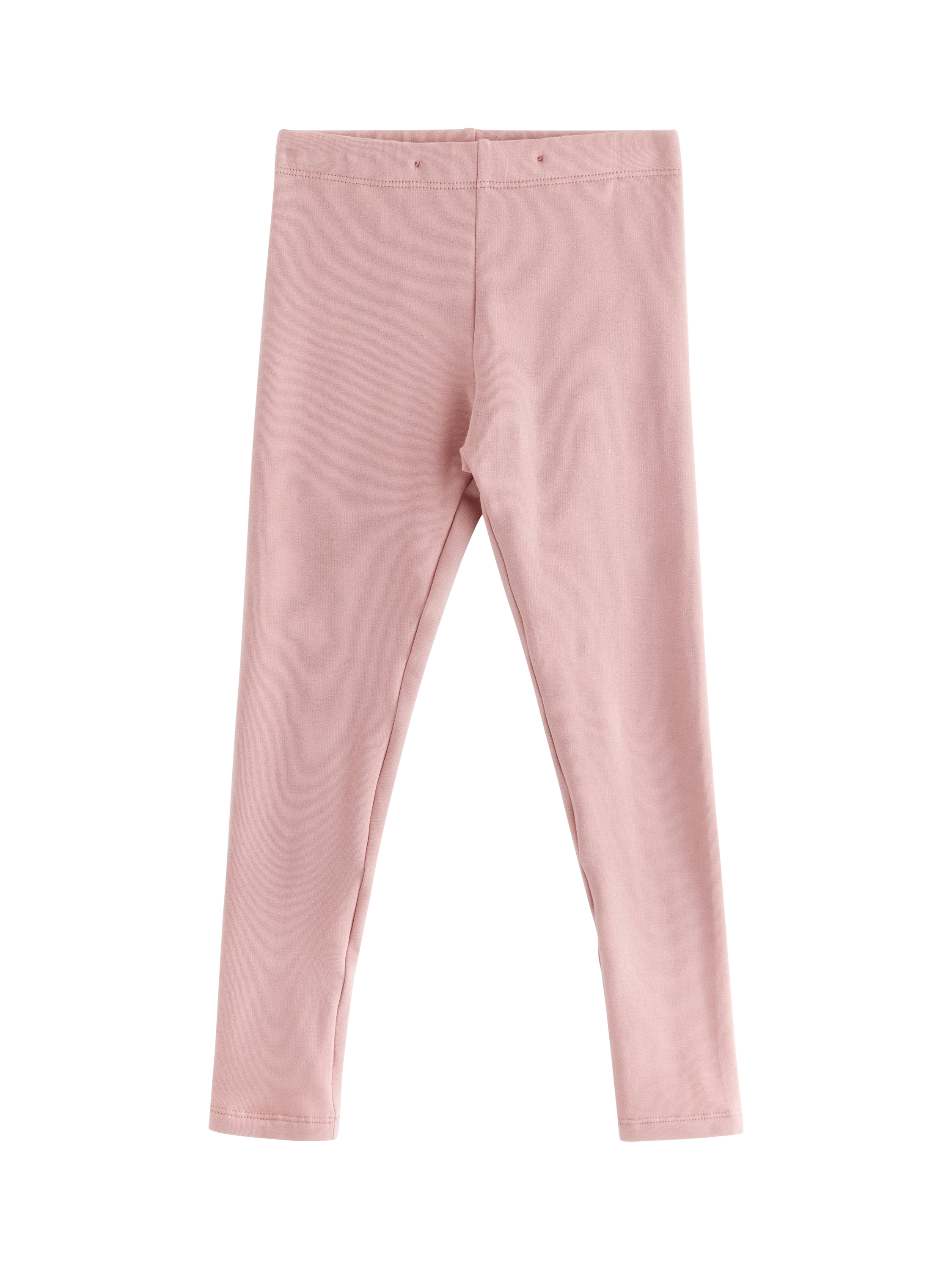 Product image 4 of 6, which shows Lindex Kids' Brushed Cotton Elasticated Leggings, Dusty Pink, 3-4 years