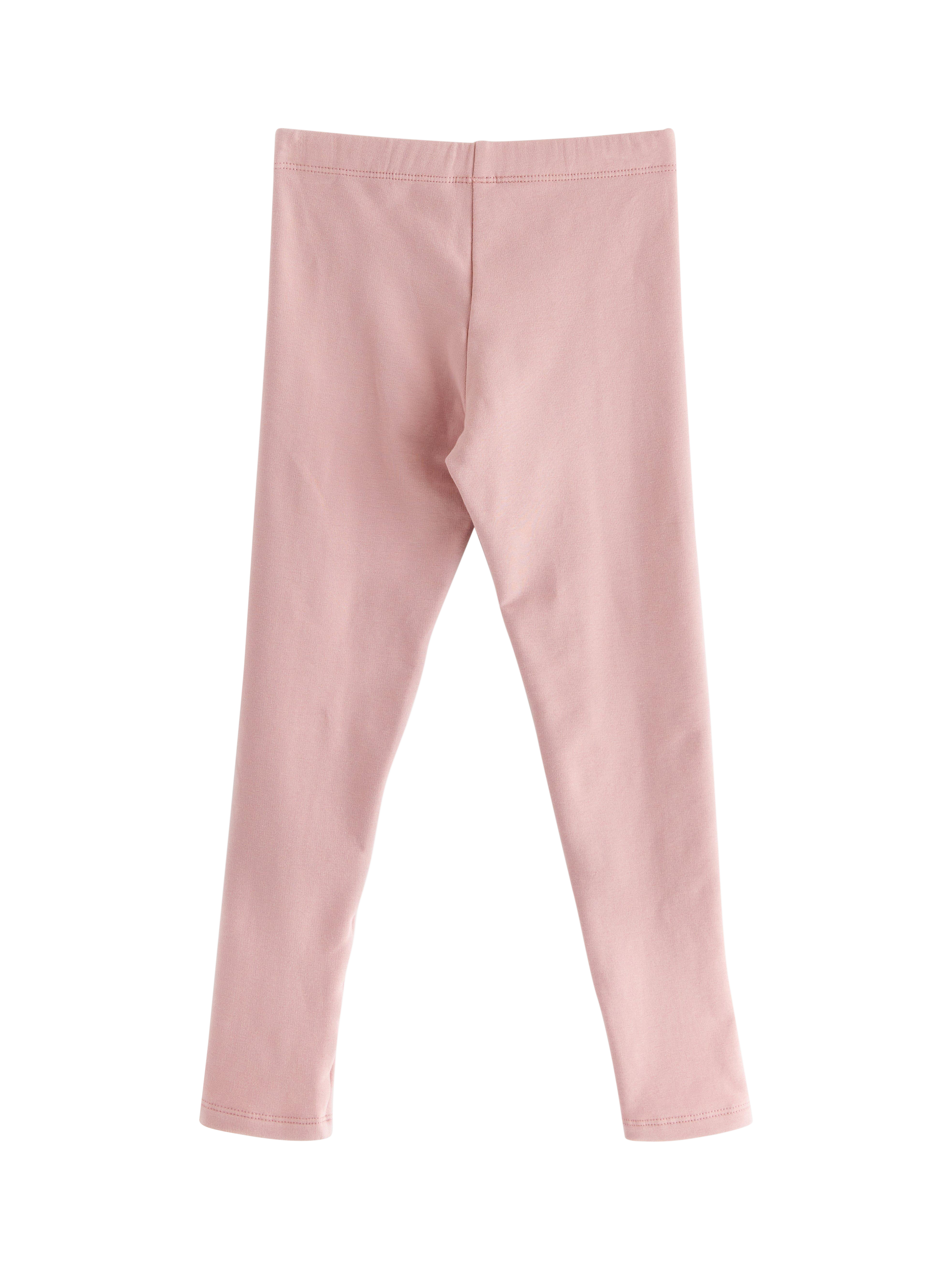 Product image 5 of 6, which shows Lindex Kids' Brushed Cotton Elasticated Leggings, Dusty Pink, 3-4 years