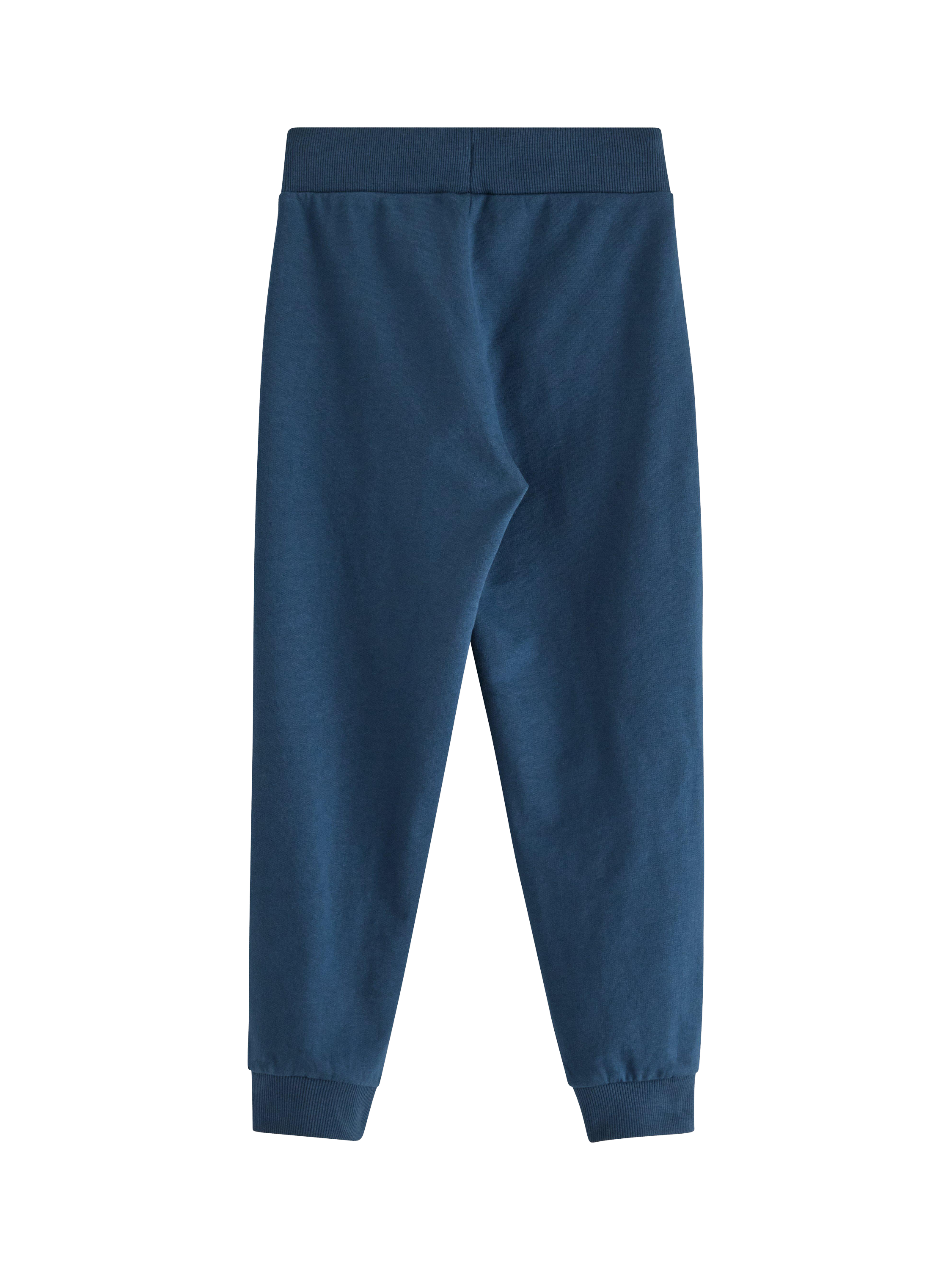 Product image 2 of 3, which shows Lindex Kids' Brushed Cotton Construction Joggers, Dark Blue, 18-24 months