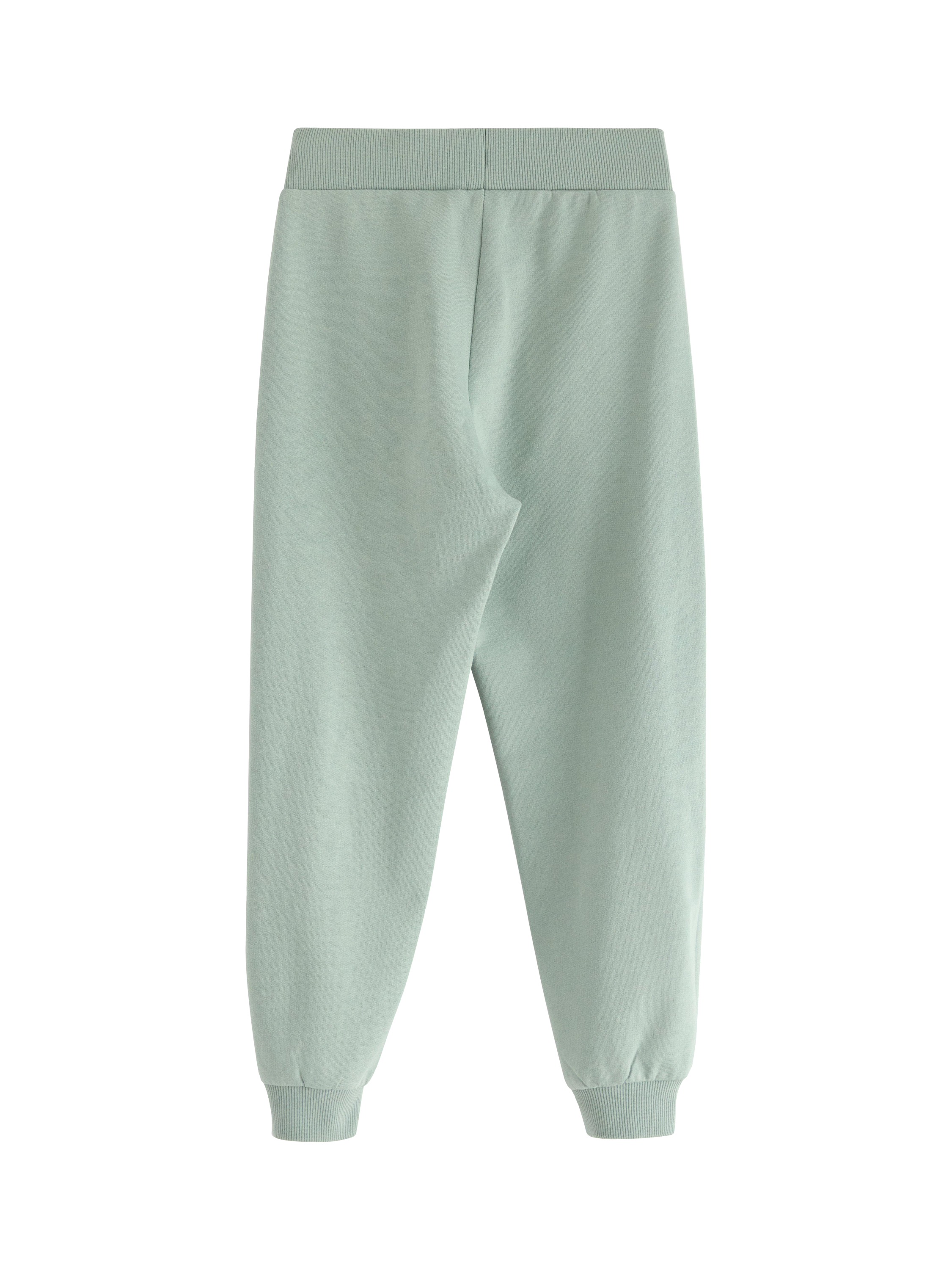 Product image 5 of 6, which shows Lindex Kids' Cotton Brushed Printed Jogging Bottoms, Dusty Green, 18-24 months