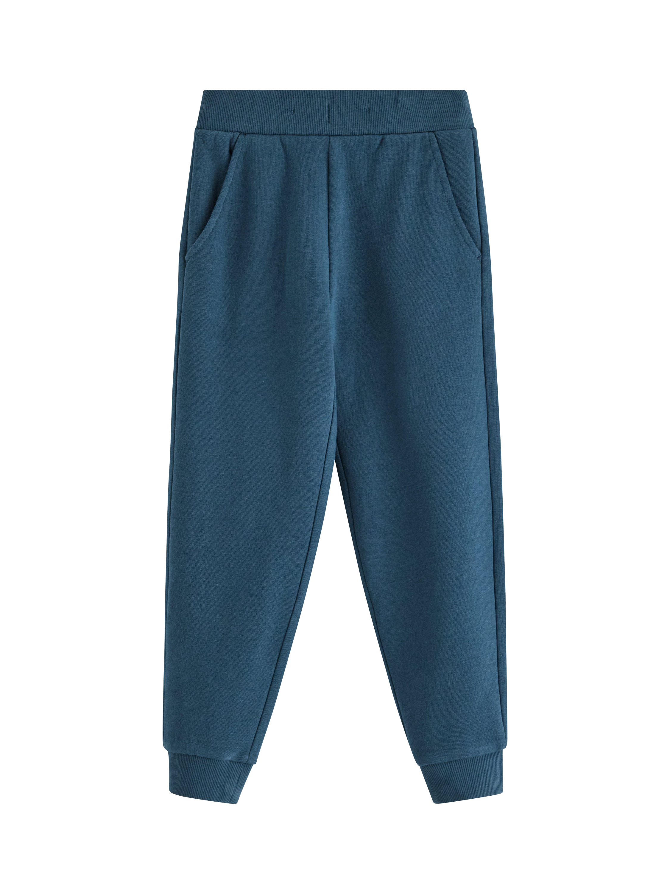 Product image 1 of 3, which shows Lindex Kids' Brushed Cotton Joggers, Dark Blue, 6-7 years