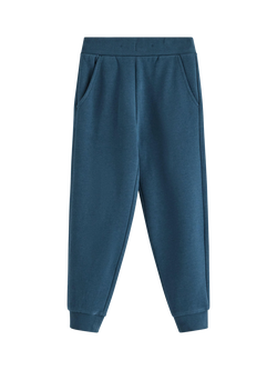 Lindex Kids' Brushed Cotton Joggers, Dark Blue, Dark Blue