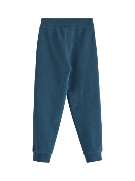 Lindex Kids' Brushed Cotton Joggers, Dark Blue - view 2, Dark Blue