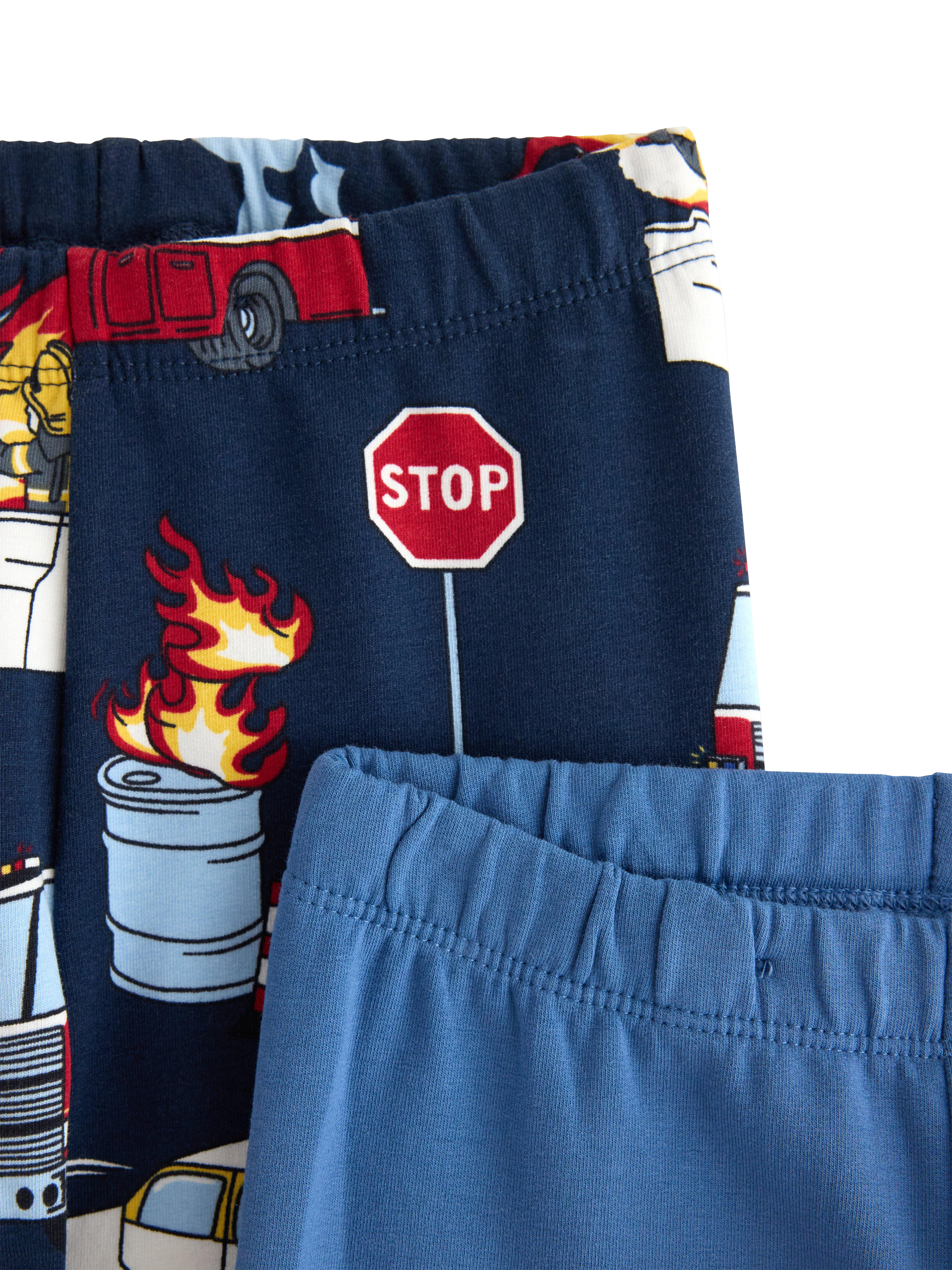 Product image 3 of 3, which shows Lindex Kids' Cotton Leggings, Pack of 2, Light Dusty Blue, 18-24 months