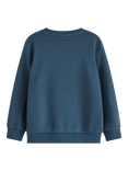 Lindex Kids' Cotton Blend Crew Neck Sweatshirt, Dark Blue