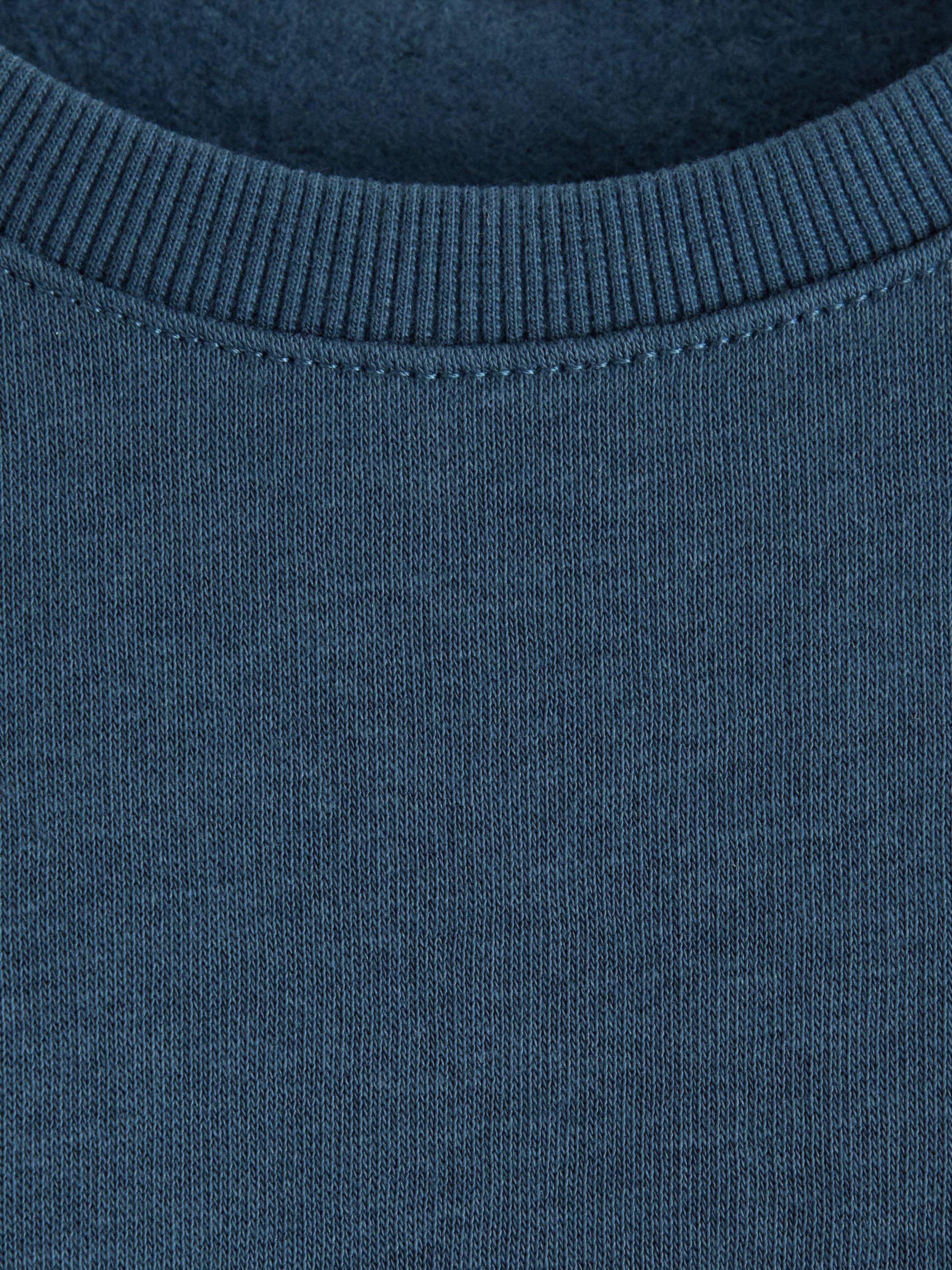 Product image 3 of 3, which shows Lindex Kids' Cotton Blend Crew Neck Sweatshirt, Dark Blue, 4-5 years