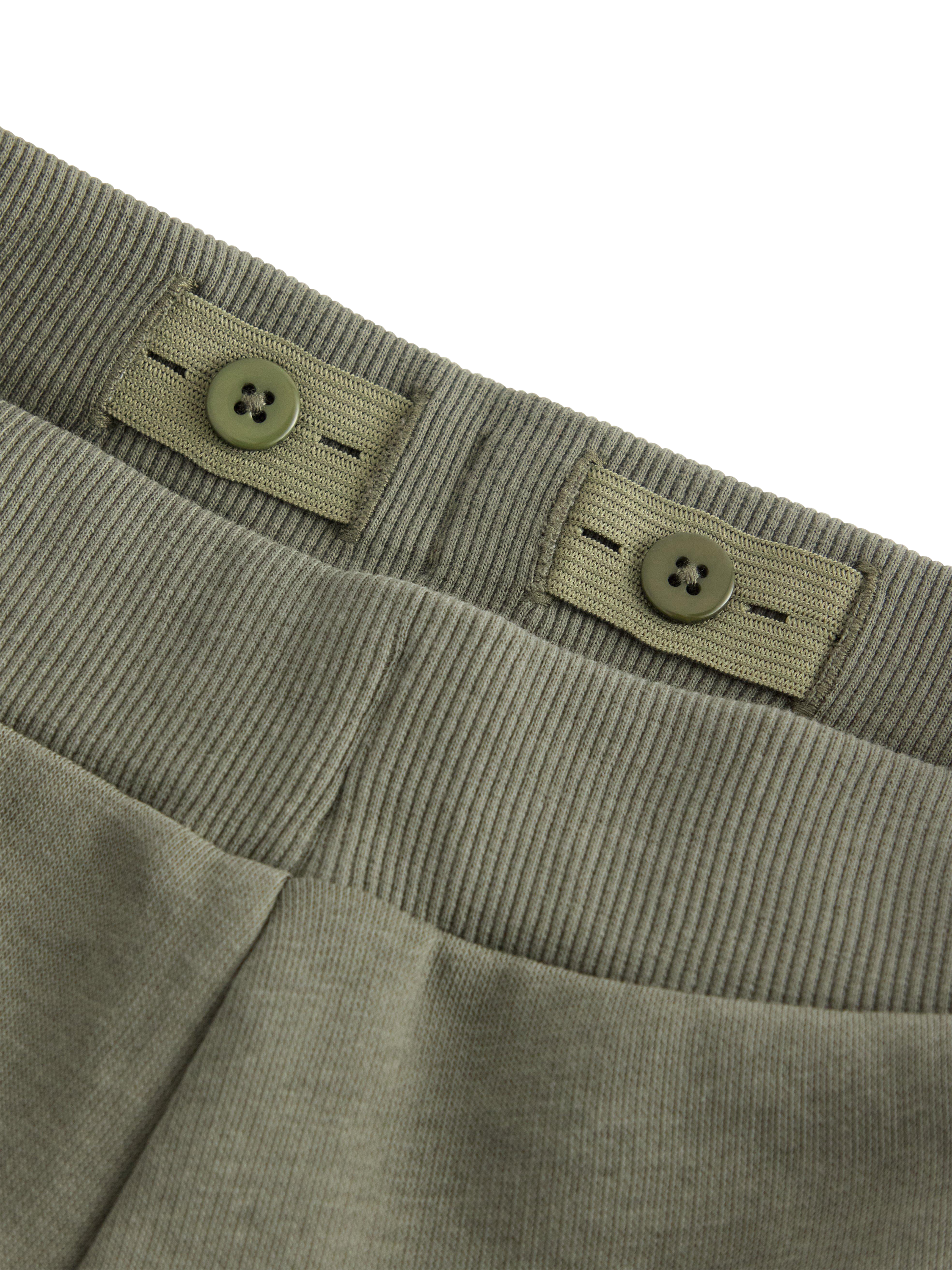 Product image 3 of 3, which shows Lindex Kids' Cotton Blend Brushed Jogging Bottoms, Light Dusty Khaki, 7-8 years
