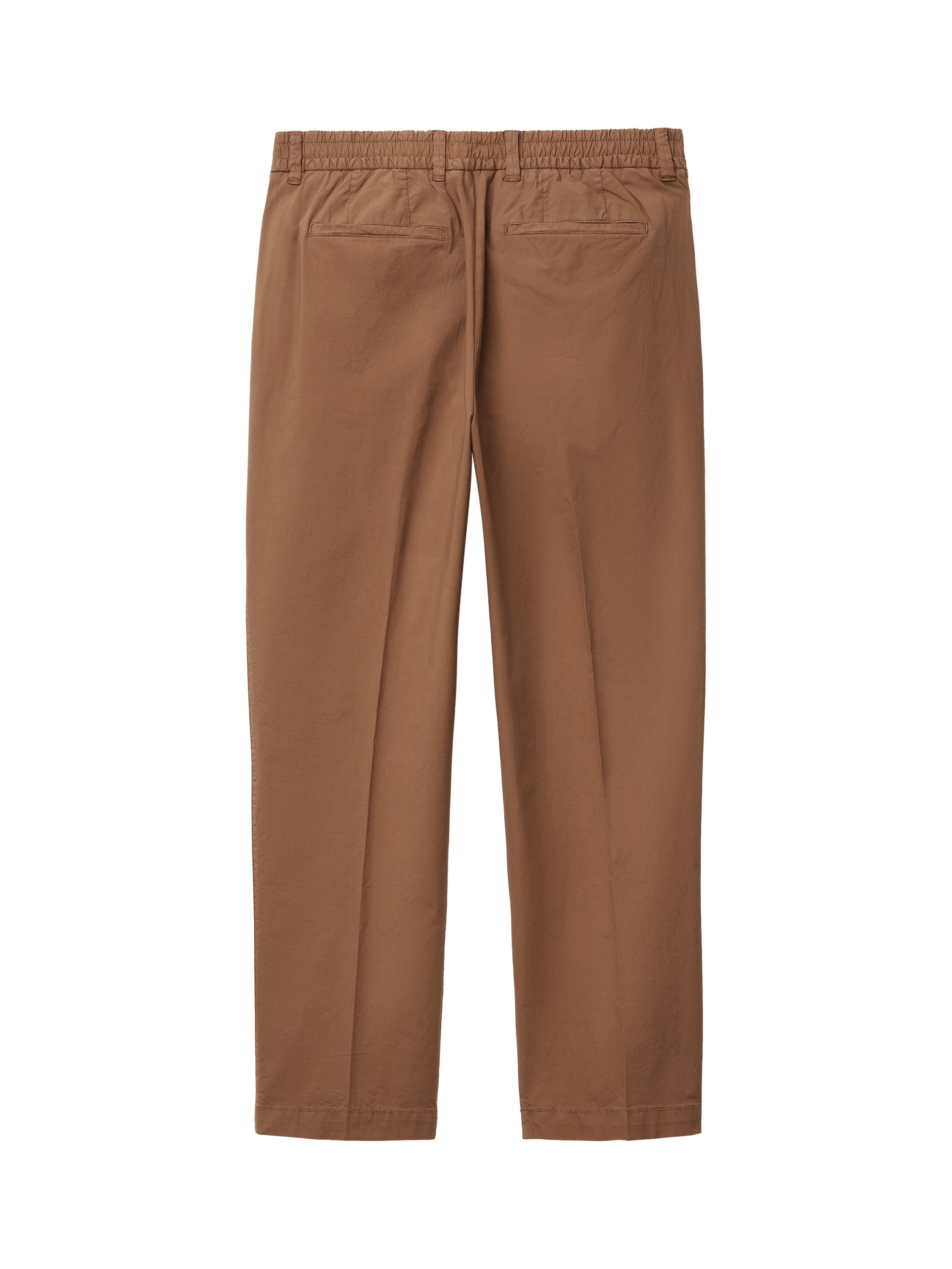 Product image 5 of 5, which shows Benetton Straight Fit Cotton Blend Trousers, Mid Brown, 30R