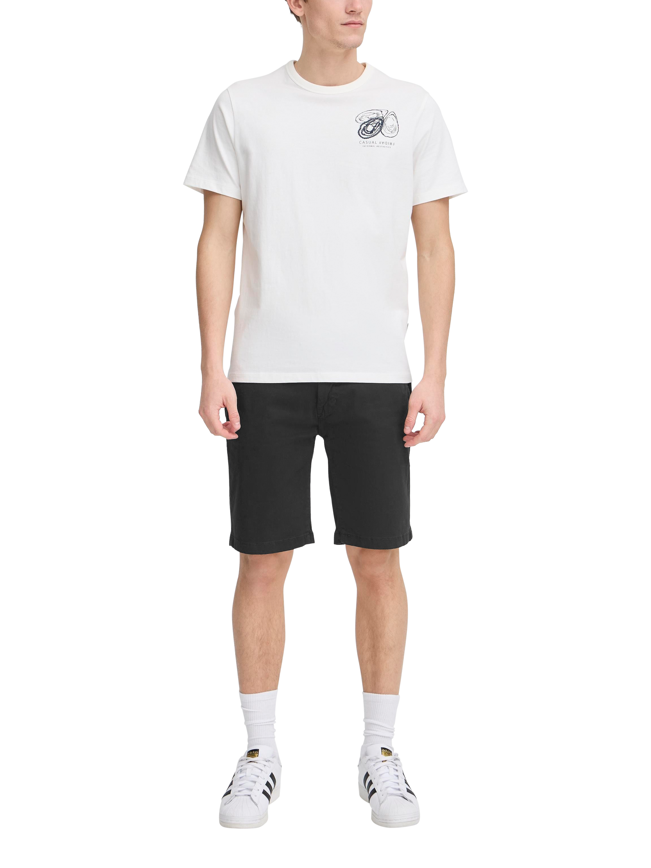 Product image 3 of 7, which shows Casual Friday Allan Slim Fit Stretch Chino Shorts, Black, S