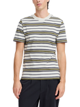 Casual Friday Frankie Cotton Regular Fit Short Sleeve Stripe T-Shirt, Green/Multi