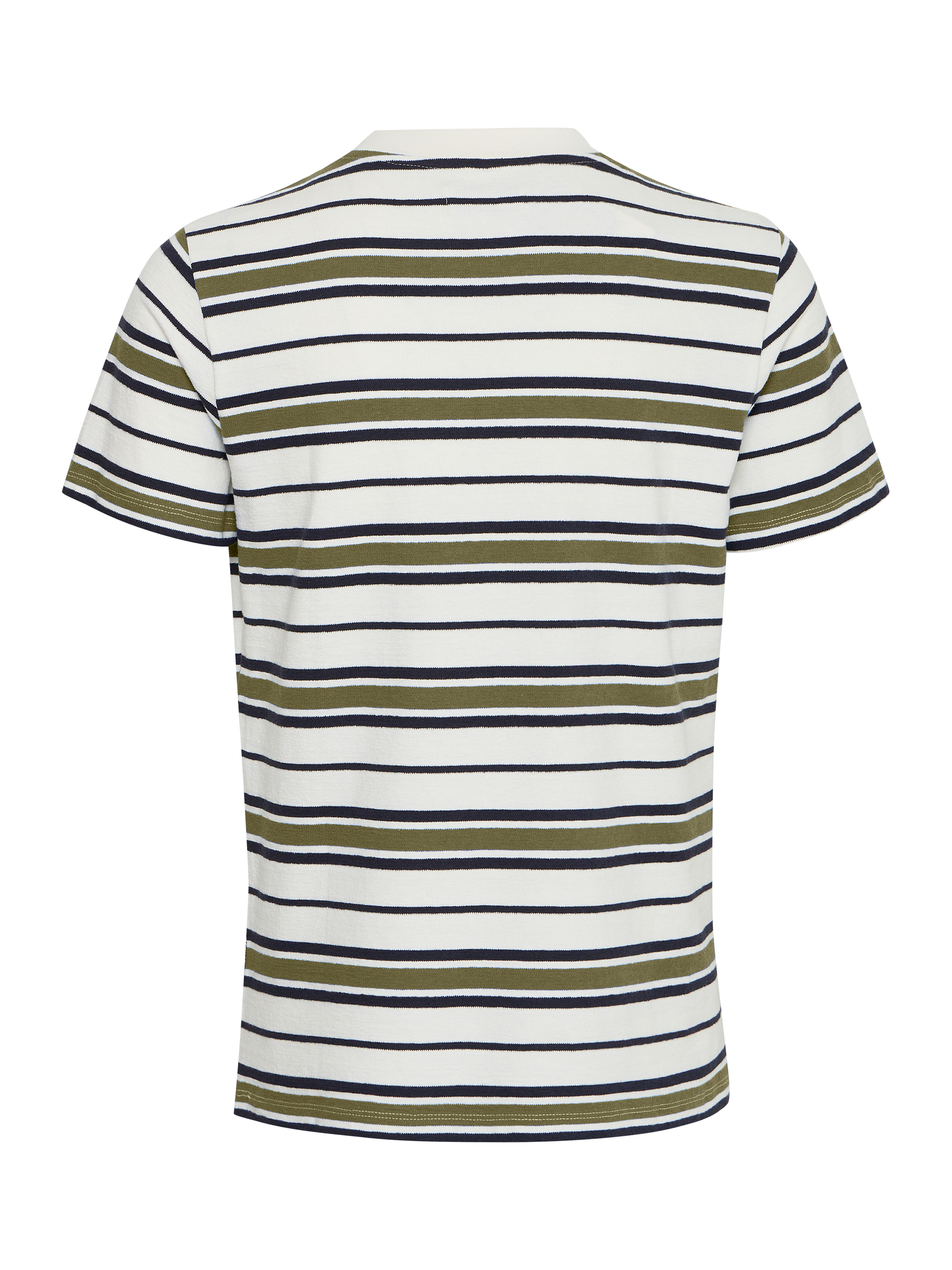Product image 6 of 7, which shows Casual Friday Frankie Cotton Regular Fit Short Sleeve Stripe T-Shirt, Green/Multi, S